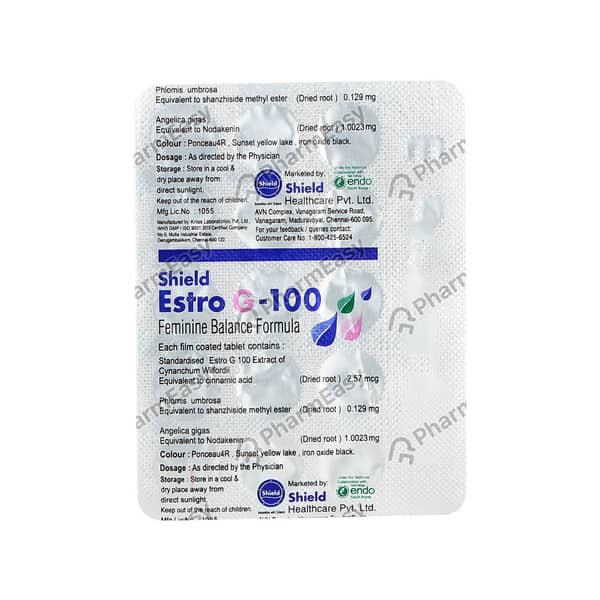 Shield Estro G 100 Strip Of 15 Tablets