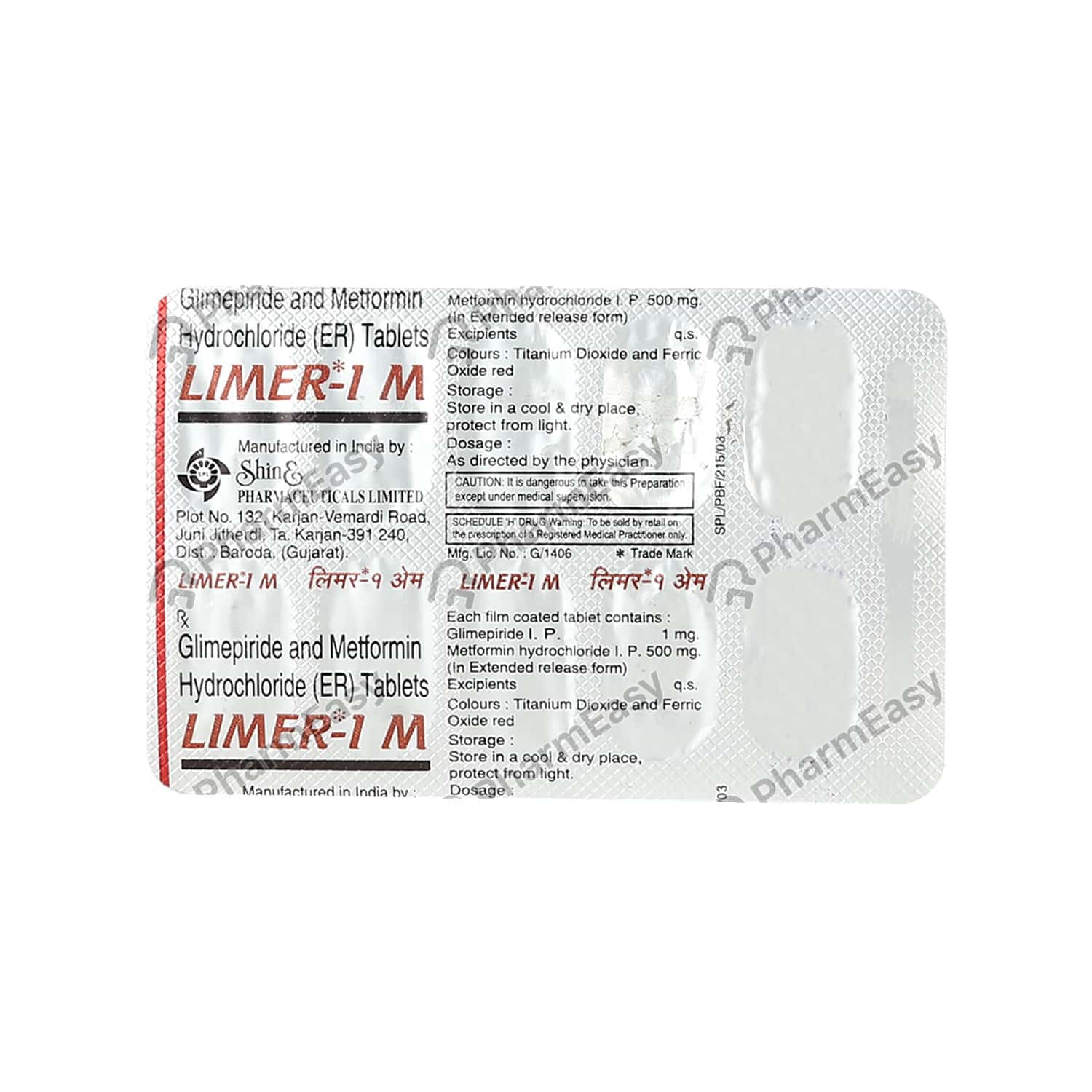 Limer M 1mg Strip Of 10 Tablets - Uses, Side Effects, Dosage ...