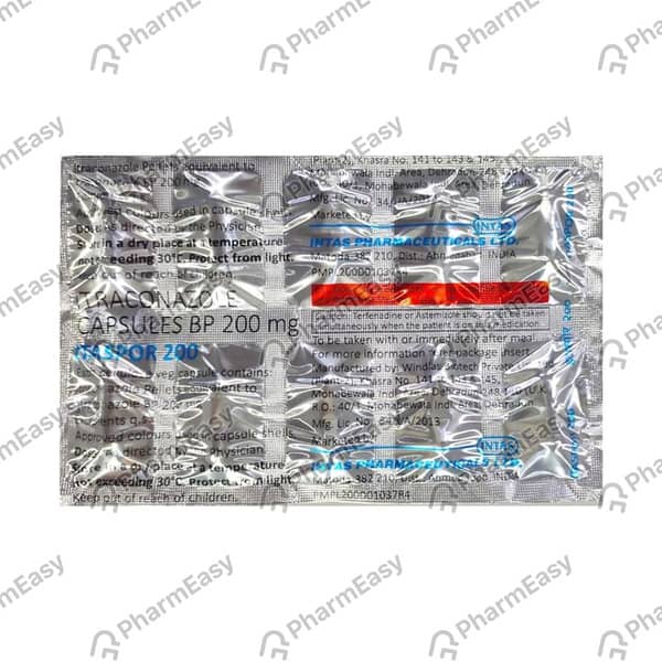 Itaspor 200mg Strip Of 4 Capsules