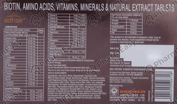 Adhair Strip Of 10 Tablets