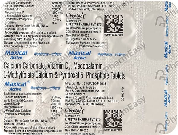 Maxical Active Strip Of 10 Tablets