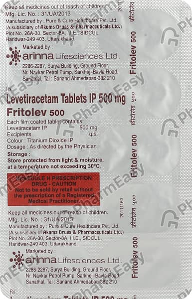 Fritolev 500mg Strip Of 10 Tablets
