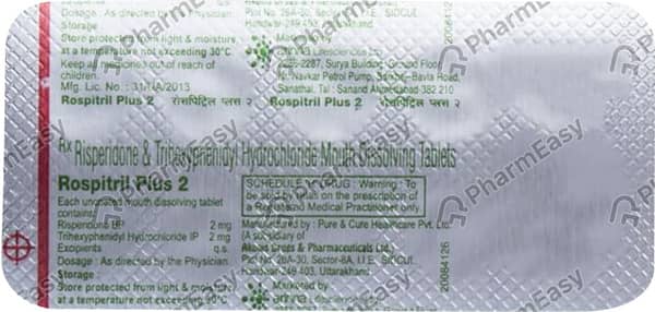 Rospitril Plus 2mg Tablets