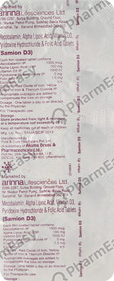 Samion D3 Strip Of 10 Tablets