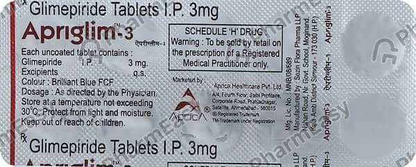Apriglim 3Mg Tablet