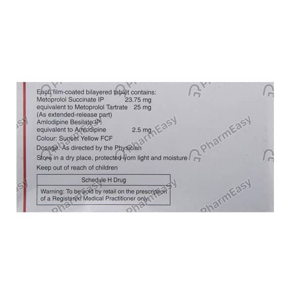 Revelol Am 25/2.5mg Strip Of 10 Tablets