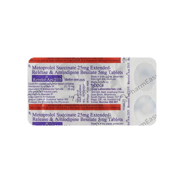 Revelol Am 25/5mg Strip Of 10 Tablets