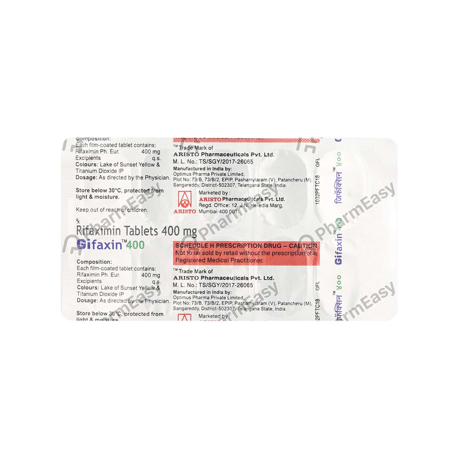 Buy Gifaxin 400 MG Tablet (10) Online at Flat 18 OFF* PharmEasy