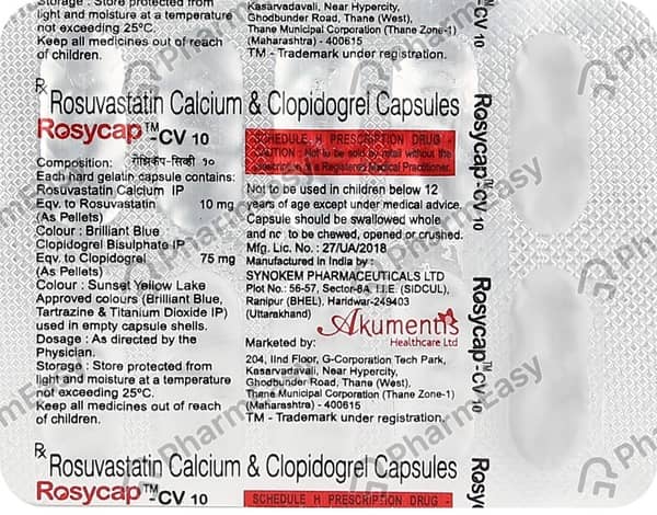 Rosycap Cv 10mg Strip Of 10 Capsules