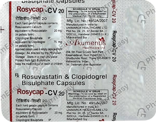 Rosycap Cv 20Mg Strip Of 10 Capsules