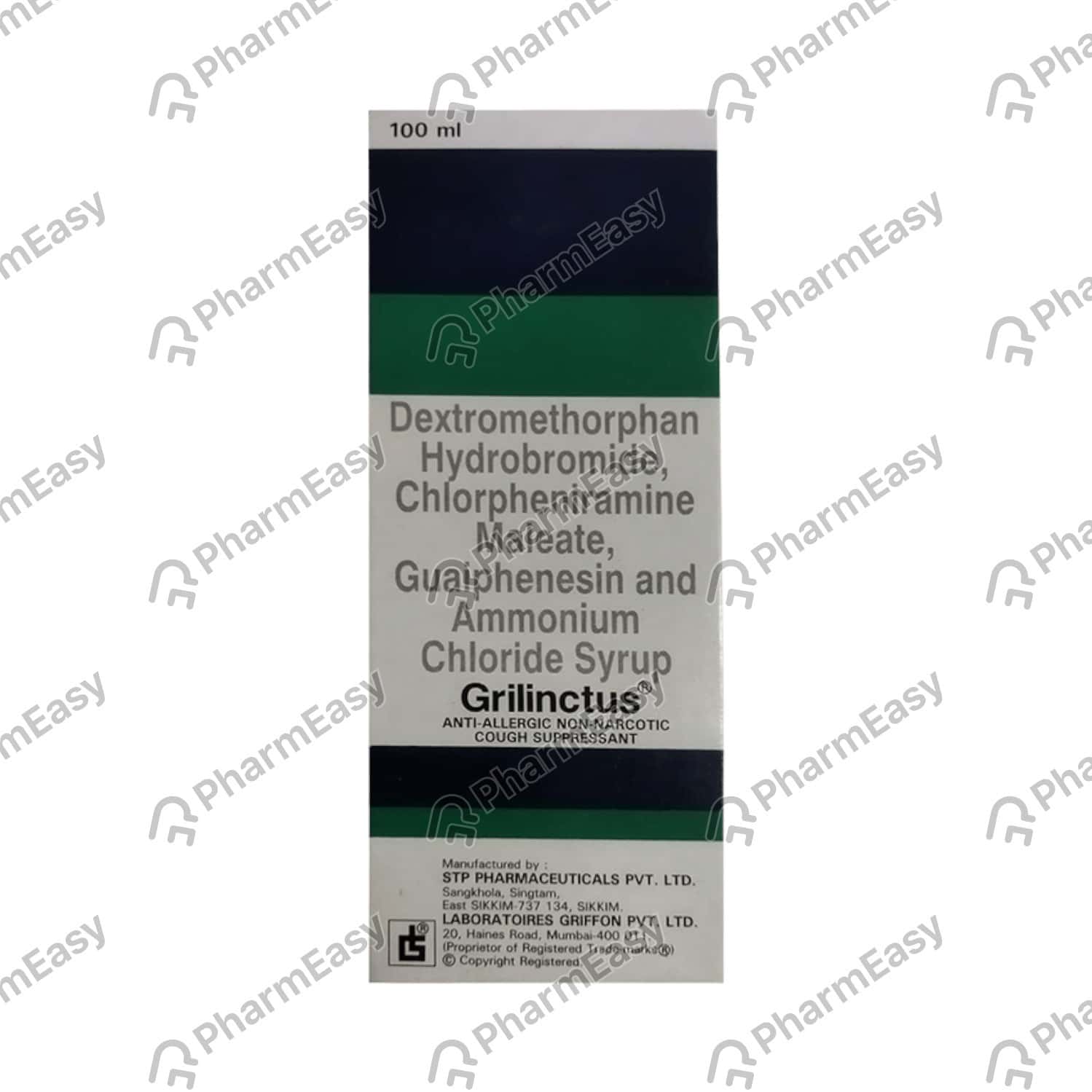 Grilinctus Bottle Of 450ml Syrup Uses, Side Effects, Price & Dosage