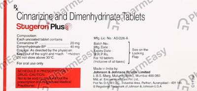 Stugeron Plus Strip Of 10 Tablets