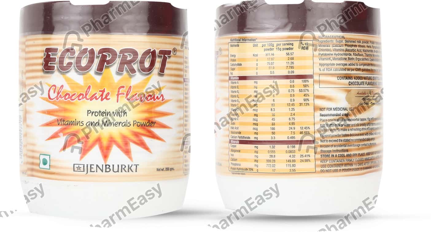 Buy Ecoprot Chocolate Powder 200gm Online at Flat 15 OFF PharmEasy