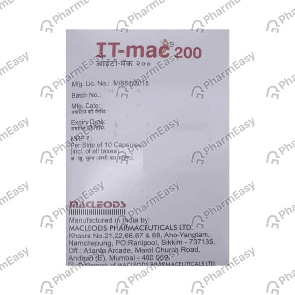 Itmac 200Mg Strip Of 4 Capsules