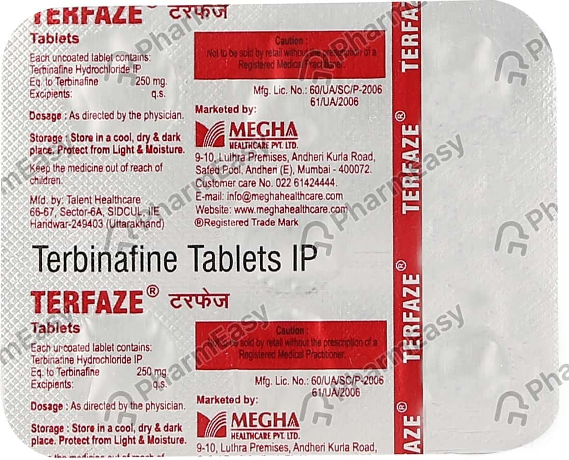 Terfaze 250mg Strip Of 7 Tablets