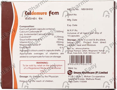 Caldemure Fem Strip Of 10 Capsules