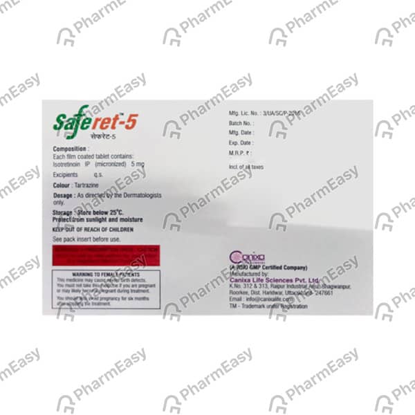 Saferet 5mg Strip Of 10 Capsules