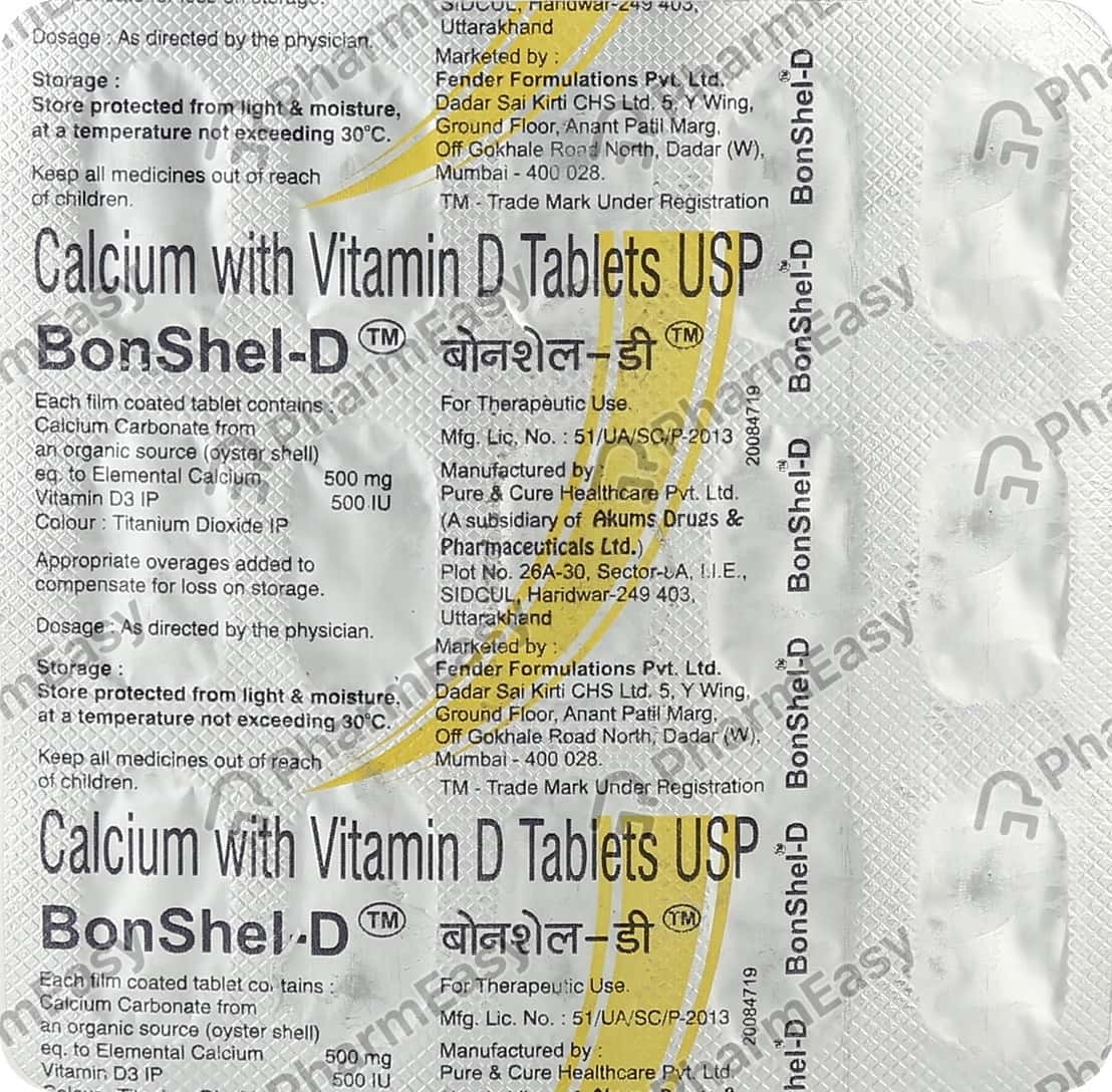 Bonshel D Strip Of 15 Tablets: Uses, Side Effects, Price & Dosage ...