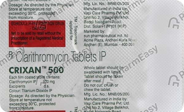 Crixan 500Mg Strip Of 6 Tablets