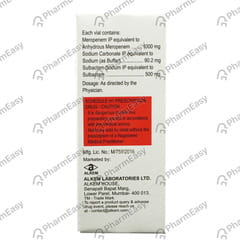 MEROSURE SB 1.5GM DRY VIAL OF 1 POWDER FOR INJECTION