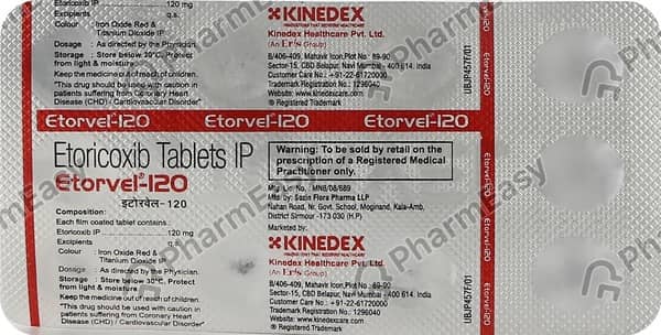 Etorvel 120mg Strip Of 10 Tablets