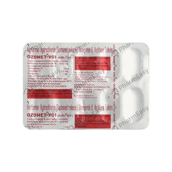 Ozomet Vg 1mg Strip Of 10 Tablets