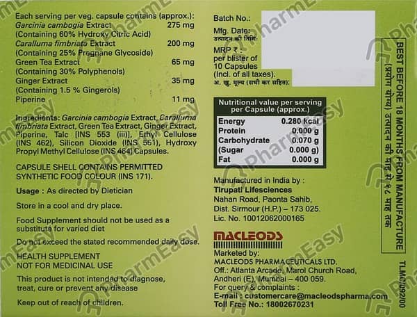 Obemac Strip Of 10 Capsules