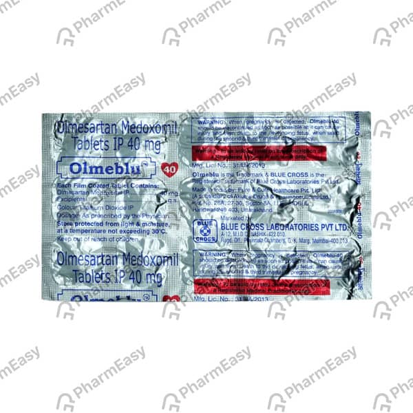 Olmeblu 40mg Strip Of 10 Tablets