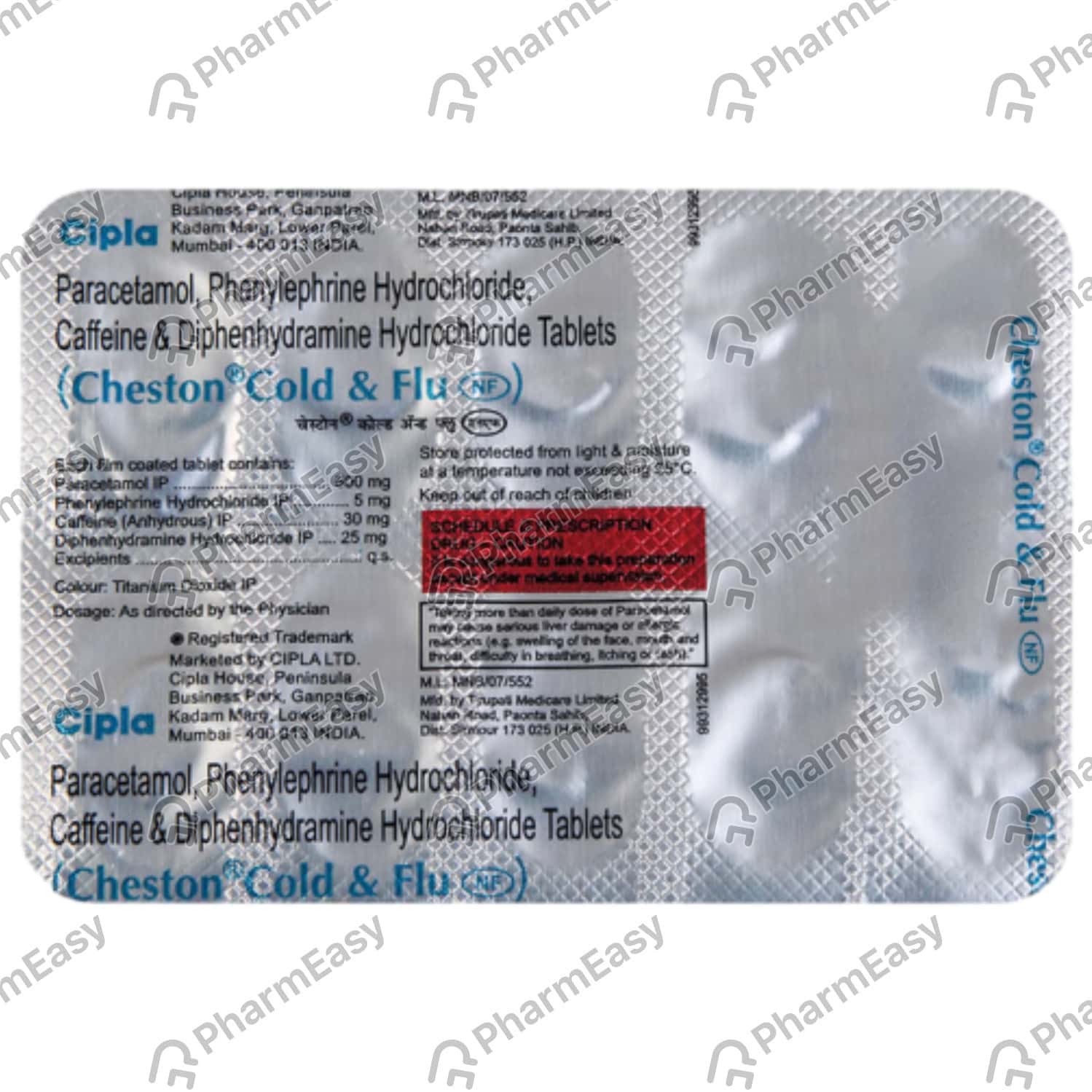 CHESTON COLD AND FLU STRIP OF 10 TABLETS