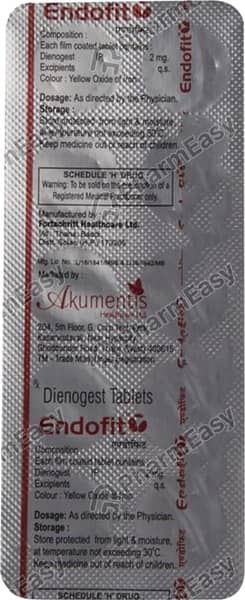 Endofit 2mg Strip Of 10 Tablets