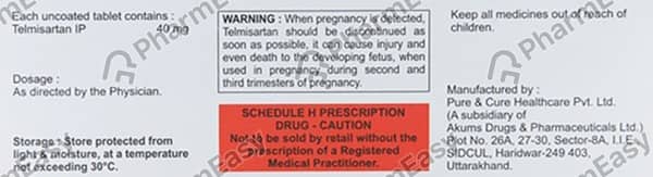 Telcure 40mg Strip Of 10 Tablets