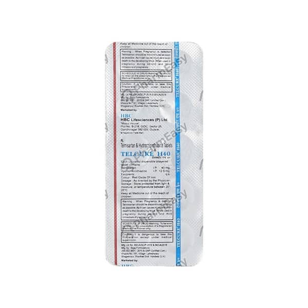 Telcure H 40mg Strip Of 10 Tablets