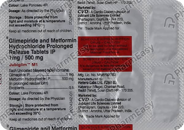 Jubiglim M 1Mg Strip Of 10 Tablets