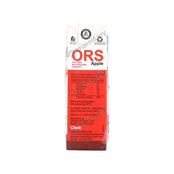 Ors Apple Flavour Tetrapack Of 200ml Liquid
