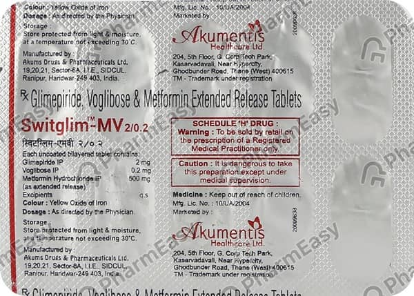 Switglim Mv 2/0.2mg Strip Of 10 Tablets