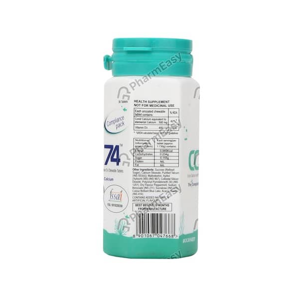 Cc 74 Bottle Of 30 Chewable Tablets