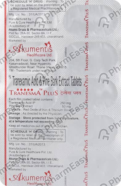 Tranesma Plus Strip Of 10 Tablets