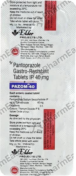 Pazom 40mg Strip Of 10 Tablets