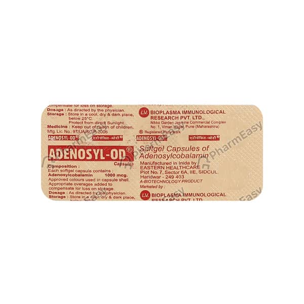 Adenosyl Od Strip Of 10 Softgel Capsules