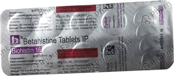 Biohistin 16mg Strip Of 10 Tablets