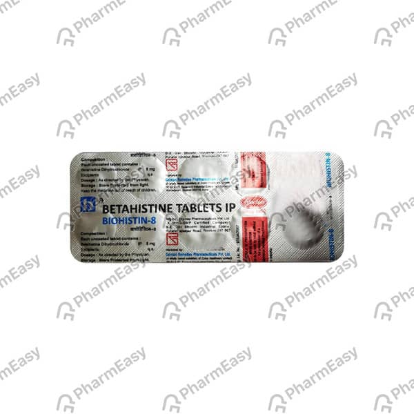 Biohistin 8mg Strip Of 10 Tablets