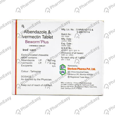 Beworm Plus 6mg Strip Of 1 Chewable Tablet