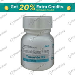 TEMOSIDE 100MG BOTTLE OF 5 CAPSULES