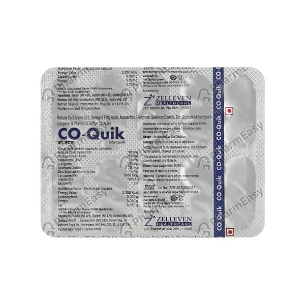 Co Quik Strip Of 10 Capsules