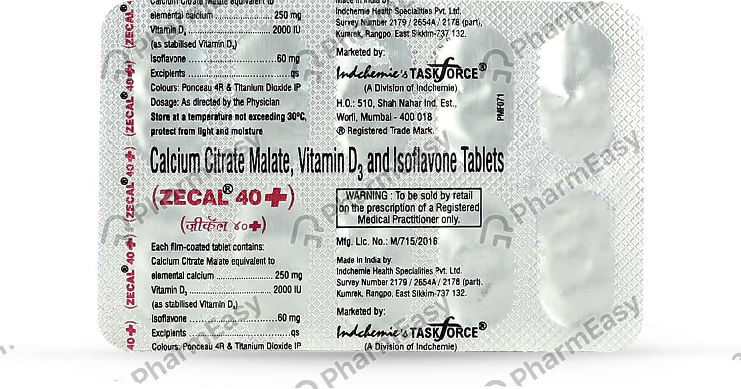 Zecal 40 Plus Strip Of 10 Tablets