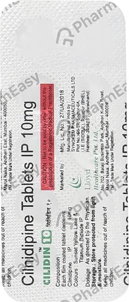 Cilidin 10mg Strip Of 10 Tablets