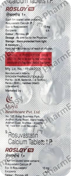 Rosloy 10mg Strip Of 10 Tablets