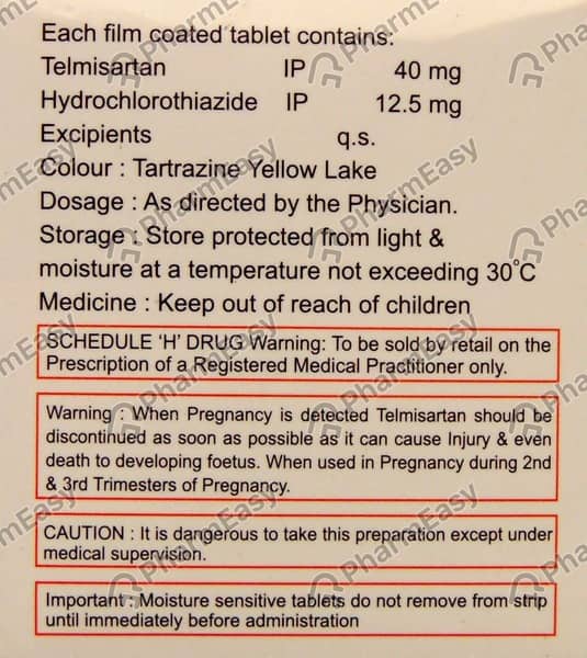Telzox H 40mg Strip Of 10 Tablets