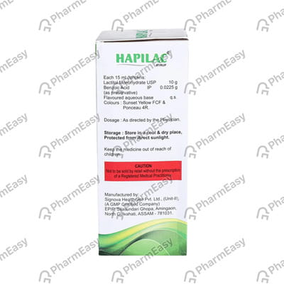 Hapilac Orange Flavour Bottle Of 200ml Syrup