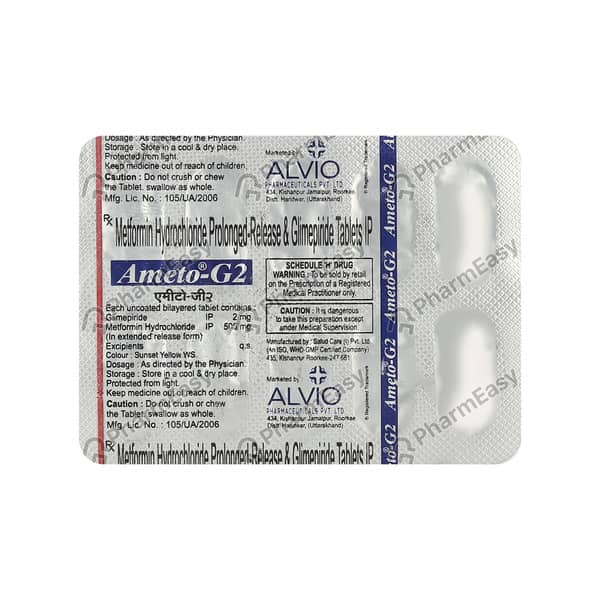 Ameto G 2mg Strip Of 10 Tablets